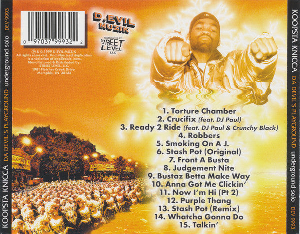 Three 6 Mafia Presents… Koopsta Knicca : Da Devil's Playground: Underground Solo (CD, Album, RE)