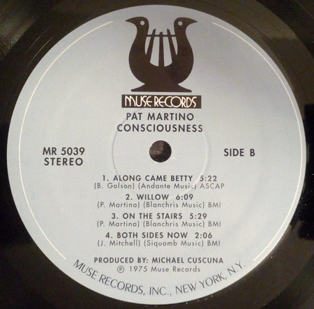Pat Martino : Consciousness (LP, Album, RE)