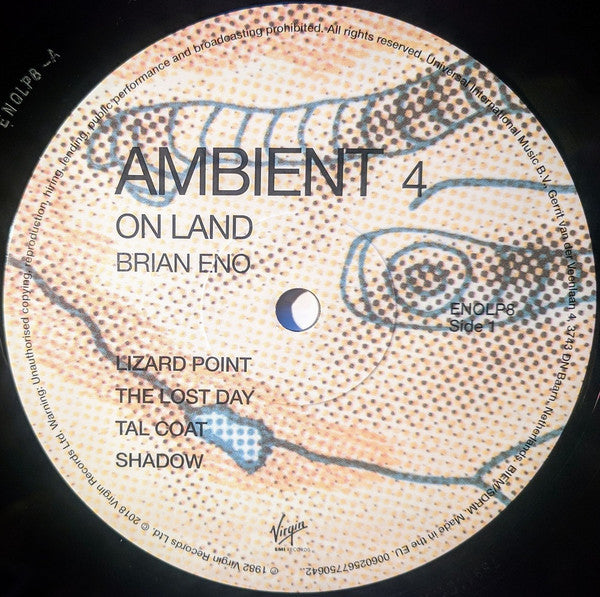 Brian Eno : Ambient 4 (On Land) (LP, Album, RE, RM, RP, 180)