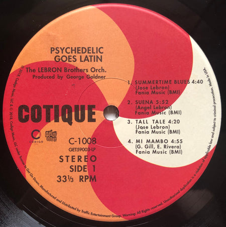The Lebron Brothers Orchestra* : Psychedelic Goes Latin (LP, Album, RSD, Ltd, RE)