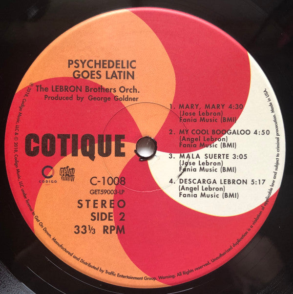 The Lebron Brothers Orchestra* : Psychedelic Goes Latin (LP, Album, RSD, Ltd, RE)