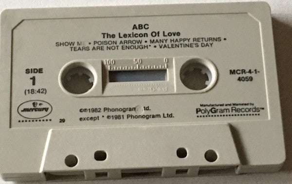 ABC : The Lexicon Of Love (Cass, Album, 29)