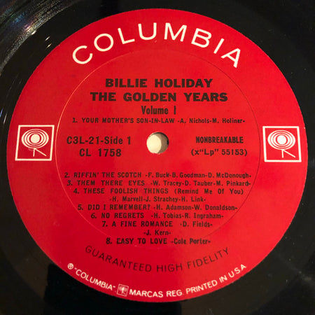 Billie Holiday : The Golden Years (3xLP, Comp, Mono, RE + Box)