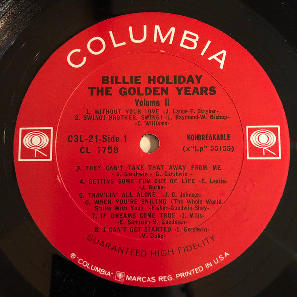 Billie Holiday : The Golden Years (3xLP, Comp, Mono, RE + Box)