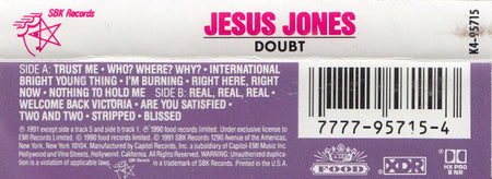 Jesus Jones : Doubt (Cass, Album)