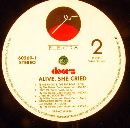 The Doors : Alive, She Cried (LP, Album, Spe)