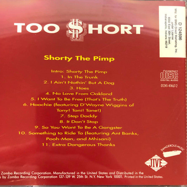 Too $hort* : Shorty The Pimp (CD, Album, Club)