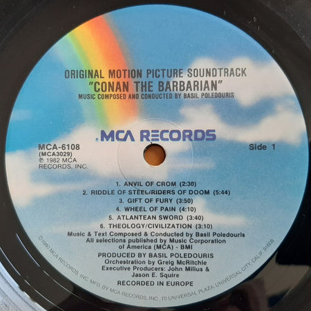 Basil Poledouris : Conan The Barbarian - Original Motion Picture Soundtrack (LP, Album, Pin)