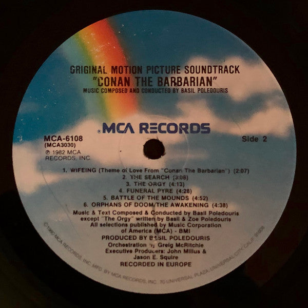 Basil Poledouris : Conan The Barbarian - Original Motion Picture Soundtrack (LP, Album, Pin)