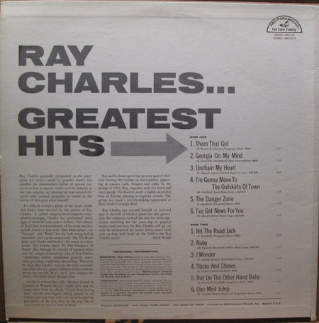 Ray Charles : Greatest Hits (LP, Comp)