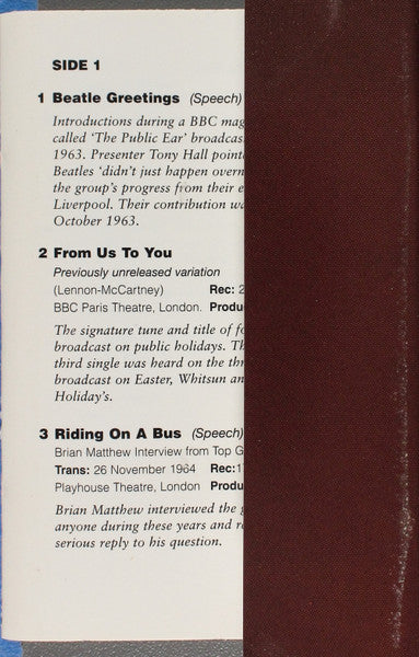 The Beatles : Live At The BBC (2xCass, Comp)