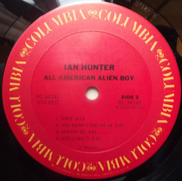 Ian Hunter : All American Alien Boy (LP, Album, RE, Ter)