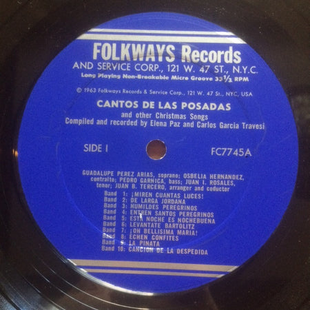 Elena Paz And Carlos Garcia Travesi : Cantos De Las Posadas (LP)
