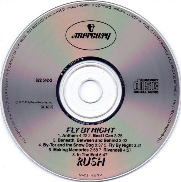 Rush : Fly By Night (CD, Album, RE, Dis)