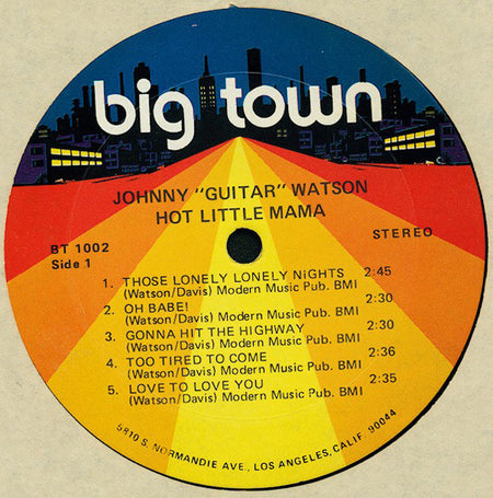 Johnny "Guitar" Watson* : Hot Little Mama (LP, Comp)