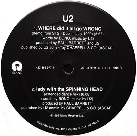 U2 : Even Better Than The Real Thing (12", Single)