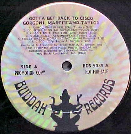 Al Gorgoni / Trade Martin And Chip Taylor : Gotta Get Back To Cisco (LP, Album, Promo, Gat)