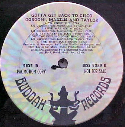 Al Gorgoni / Trade Martin And Chip Taylor : Gotta Get Back To Cisco (LP, Album, Promo, Gat)