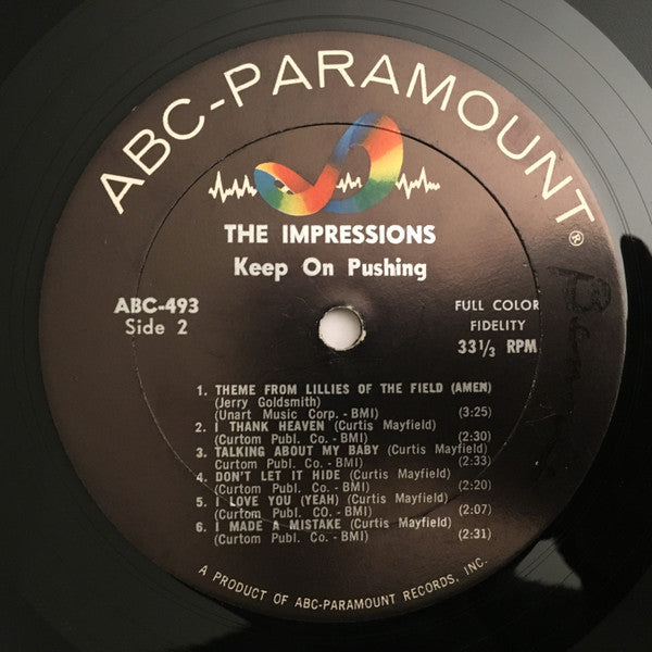 The Impressions : Keep On Pushing (LP, Album, Mono)