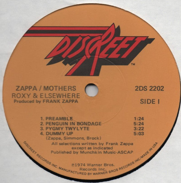Zappa* / Mothers* : Roxy & Elsewhere (2xLP, Album, Jac)
