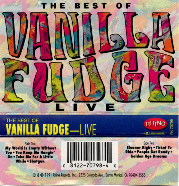 Vanilla Fudge : The Best Of Vanilla Fudge Live (Cass, Album)
