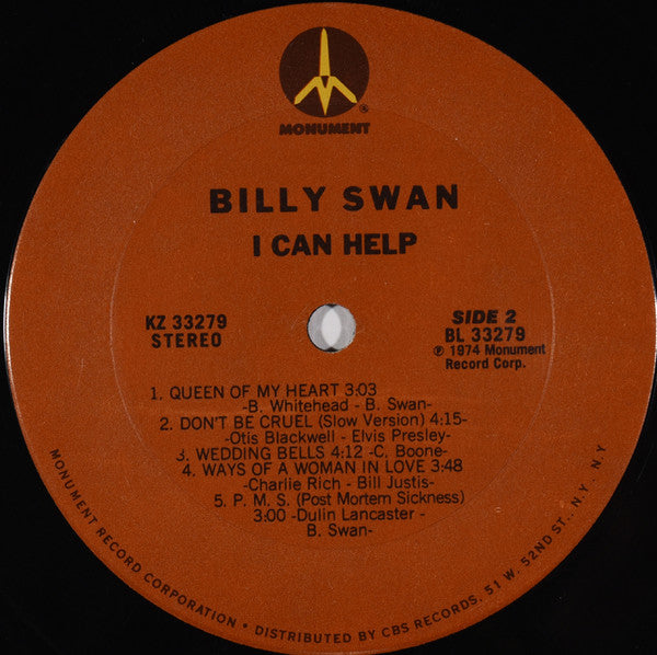 Billy Swan : I Can Help (LP, Album, Ter)