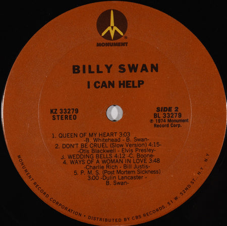 Billy Swan : I Can Help (LP, Album, Ter)