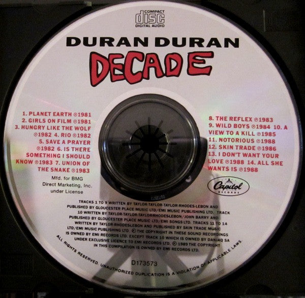 Duran Duran : Decade (CD, Comp, Club, Dis)