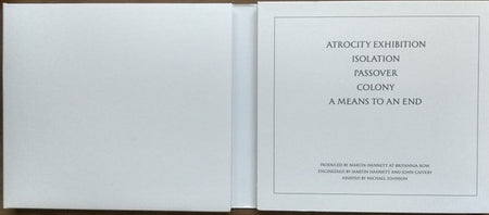 Joy Division : Closer (CD, Album, RE, RM + CD, Album + RP, Arv)