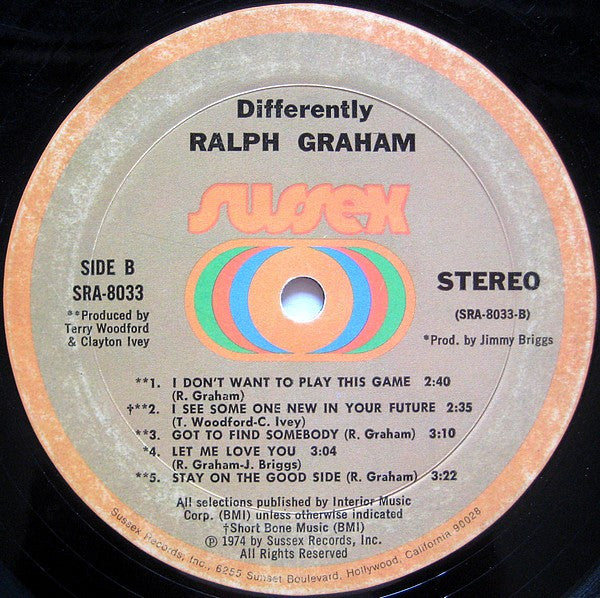 Ralph Graham : Differently (LP, Album)