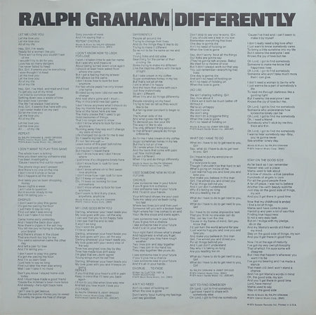 Ralph Graham : Differently (LP, Album)