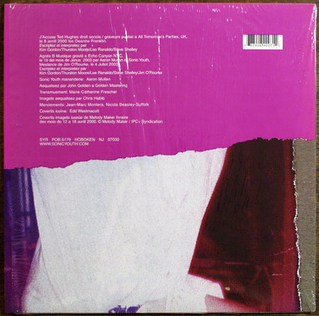 Sonic Youth : J'accuse Ted Hughes / Agnès B Musique (12", EP)