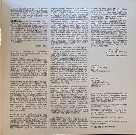 Steely Dan : Aja (LP, Album, Ter)