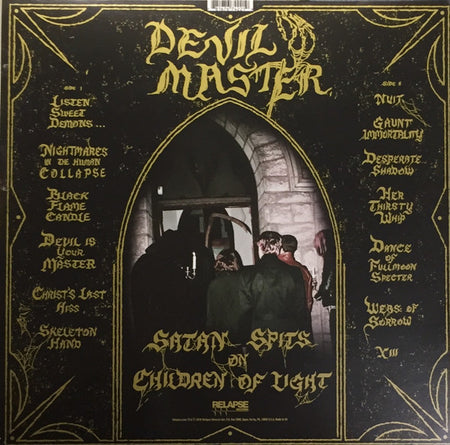 Devil Master : Satan Spits On Children Of Light (LP, Album, Ltd, Yel)