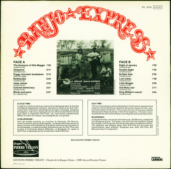 Banjo Express : Country Music - Old-Time - Bluegrass (LP, Album, Gat)