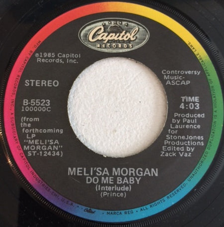 Meli'sa Morgan : Do Me Baby (7", Single, Jac)