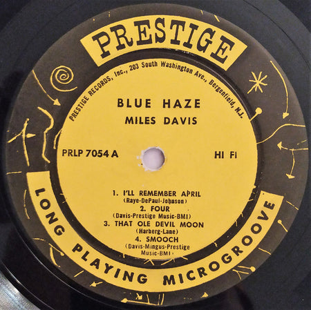 Miles Davis : Blue Haze (LP, Comp, Mono, RE, RM, RP)