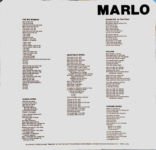 Glass Eye : Marlo (12", Album)