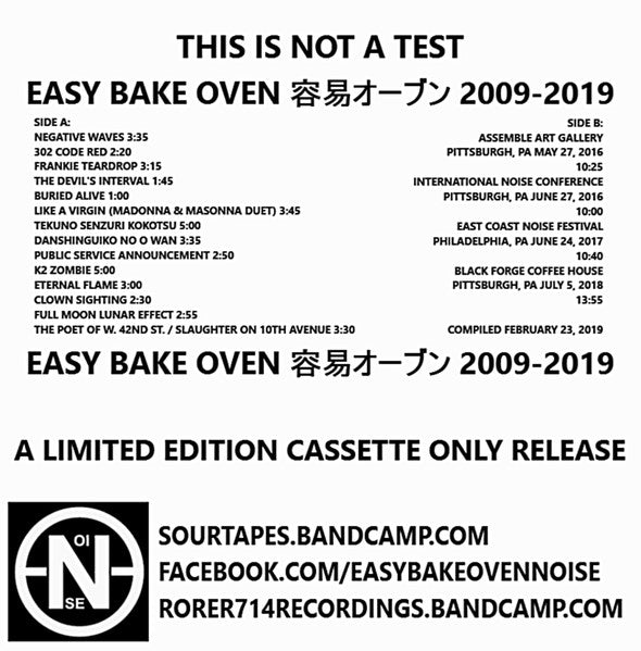 Easy Bake Oven : This Is Not A Test (Cass, Comp, Ltd, Num, C90)