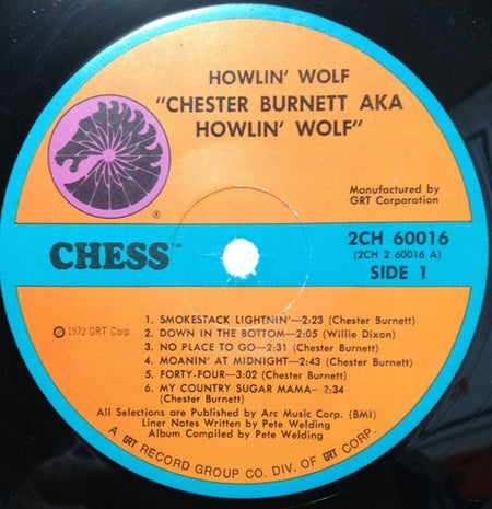 Howlin' Wolf : Chester Burnett A.K.A. Howlin' Wolf (2xLP, Comp, Gat)