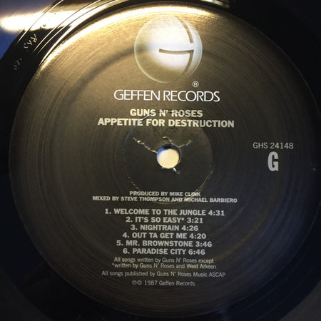 Guns N' Roses : Appetite For Destruction (LP, Album, RE, Uni)