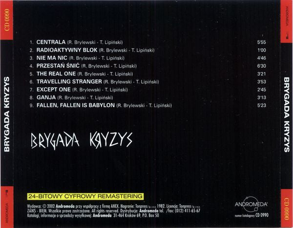 Brygada Kryzys : Brygada Kryzys (CD, Album, RE, RM)