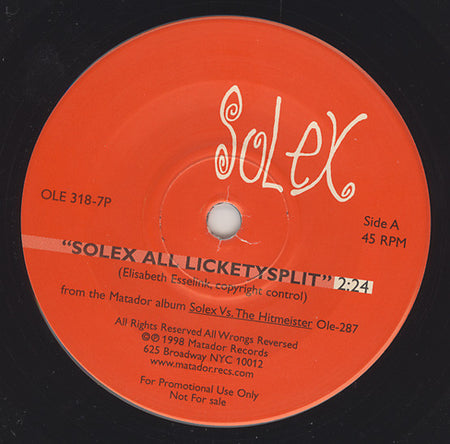 Solex : Solex All Licketysplit / One Louder Solex (7", Promo)