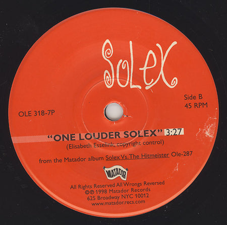 Solex : Solex All Licketysplit / One Louder Solex (7", Promo)