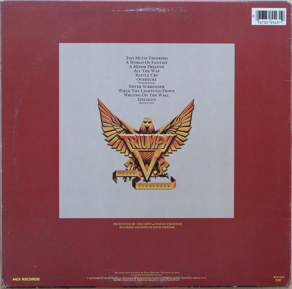 Triumph (2) : Never Surrender (LP, Album, Club, RE)
