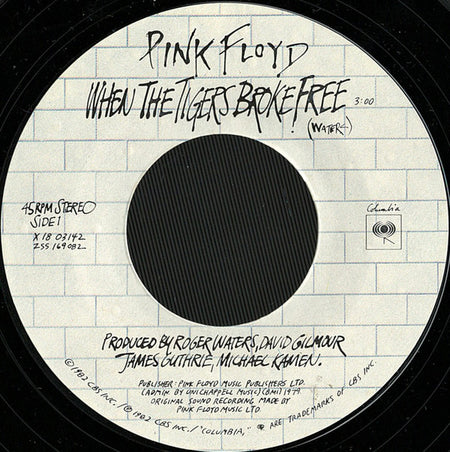 Pink Floyd : The Wall (Music From The Film) (7", Single, Ter)