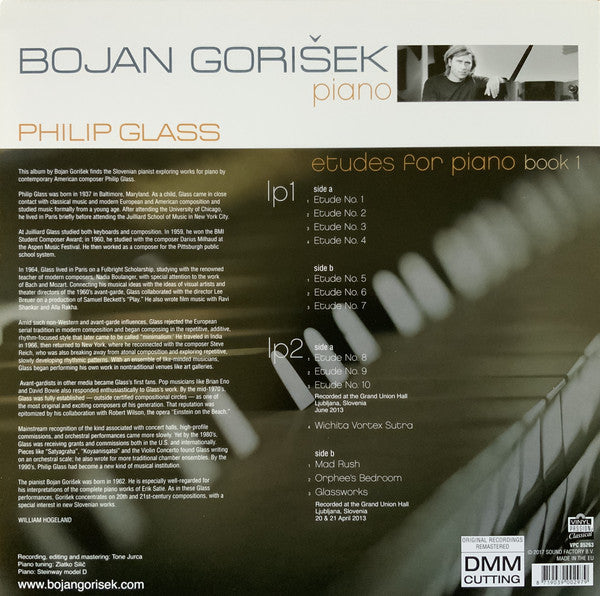 Bojan Gorišek, Philip Glass : Etudes For Piano Book 1, Nos. 1-10 (2xLP, Album)