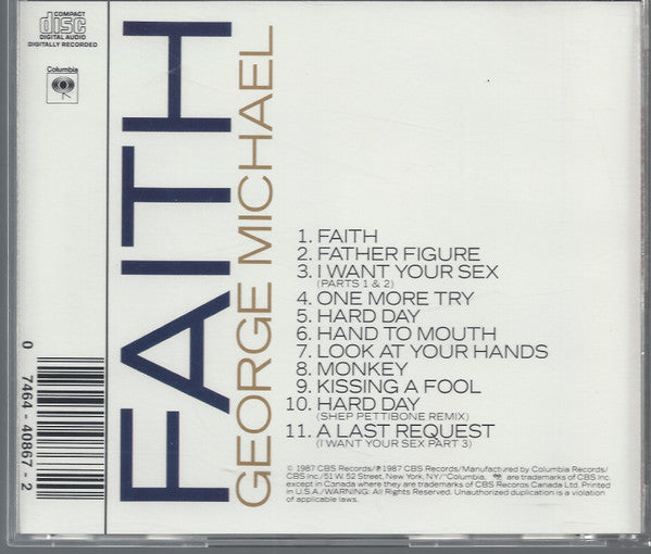 George Michael : Faith (CD, Album)