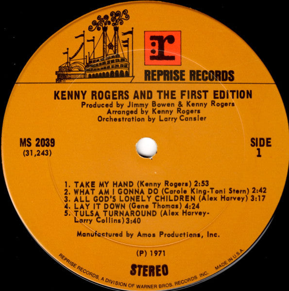 Kenny Rogers And The First Edition* : Transition (LP, Album, Pit)
