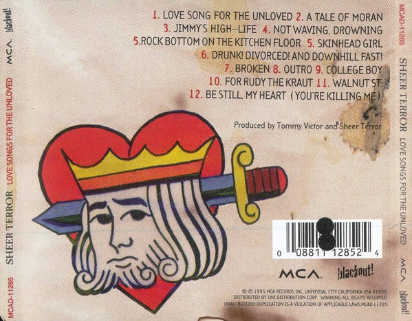 Sheer Terror : Love Songs For The Unloved (CD, Album)